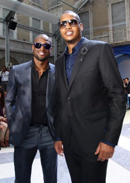 carmelo-anthony-dwyane-wade-fashion-week-00 Jordan Brand Athletes: Dwyane Wade & Carmelo Anthony @ Milan Fashion Week