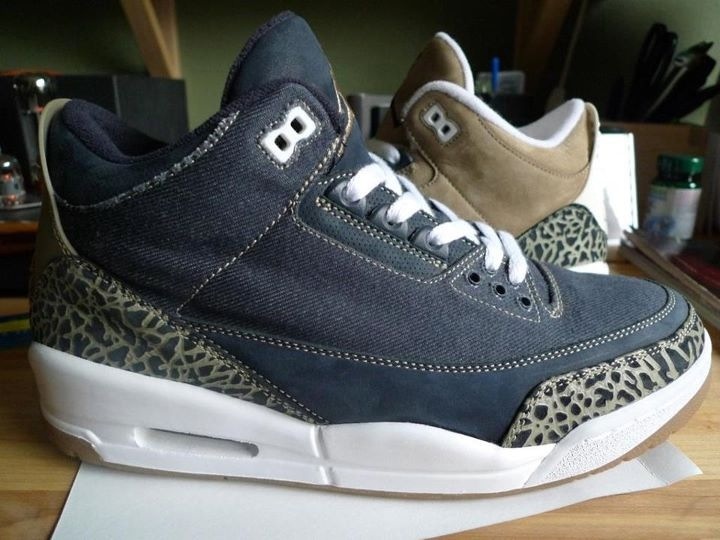 denim nike air jordan iii shoes