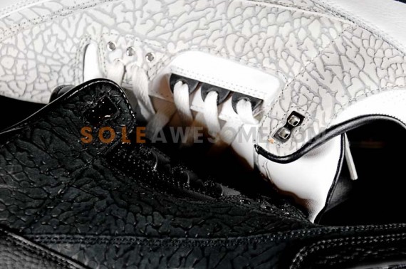 air-jordan-retro-3-flip-black-vs-white (6) Air Jordan III Flip: Black vs. White Comparison