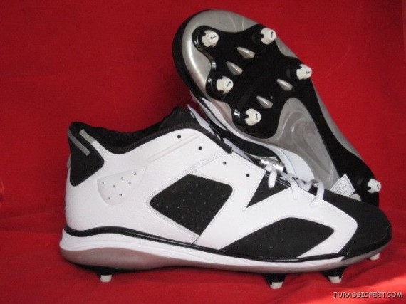 Air Jordan VI Cleat: Black   White