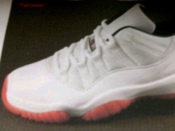 Air Jordan XI Low: White   Black   Varsity Red