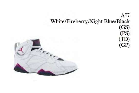 air-jordan-7-fireberry Air Jordan VII GS: White Fireberry