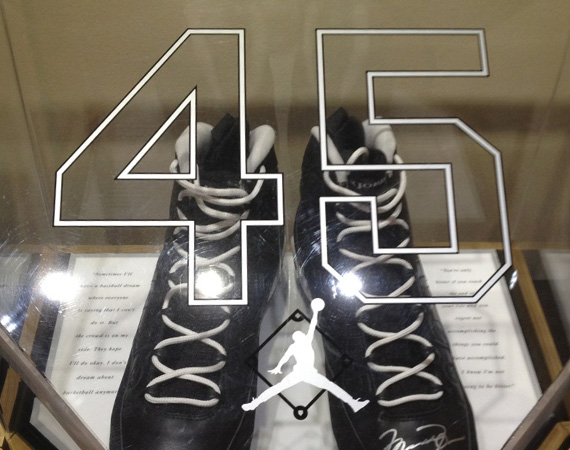 Air Jordan IX: Baseball Cleat   Autographed & Game Worn Display