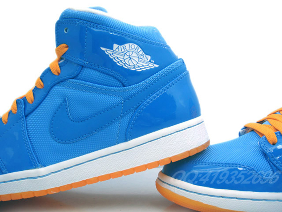 nike air jordans blue and orange