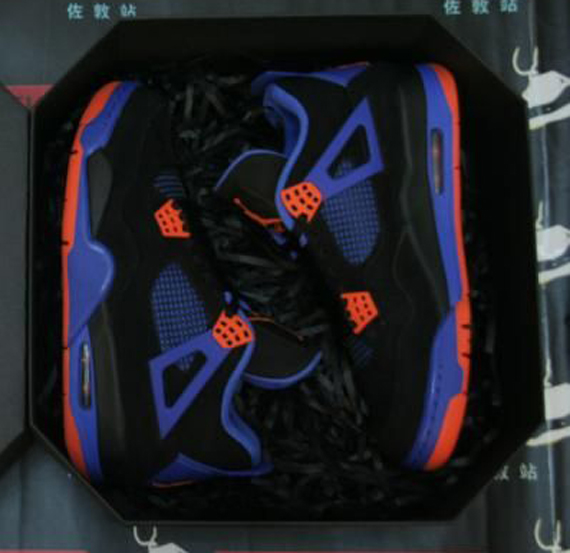 jordan 4 black blue orange