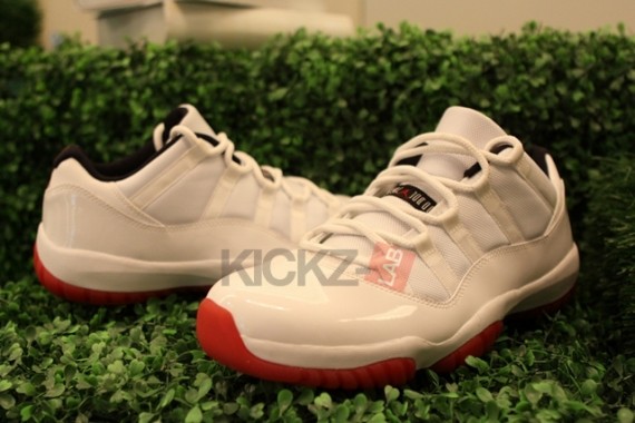 Air Jordan 11 Low: White   Varsity Red   Black   New Photos
