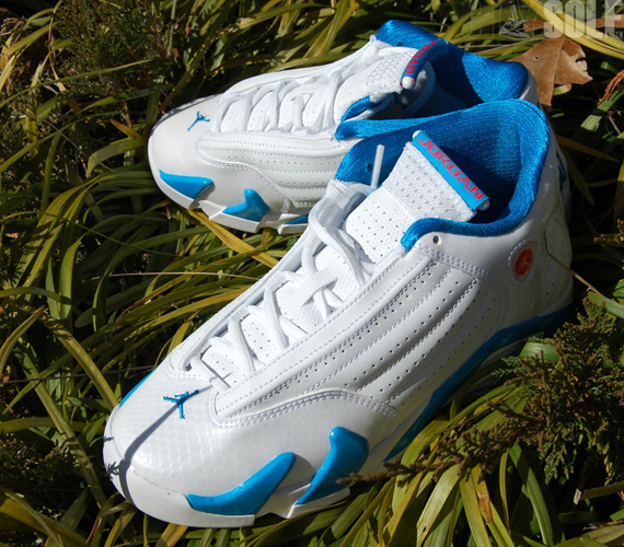 Air Jordan XIV GS: White   Siren Red   Neptune Blue