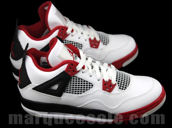 Air Jordan IV GS: White   Varsity Red