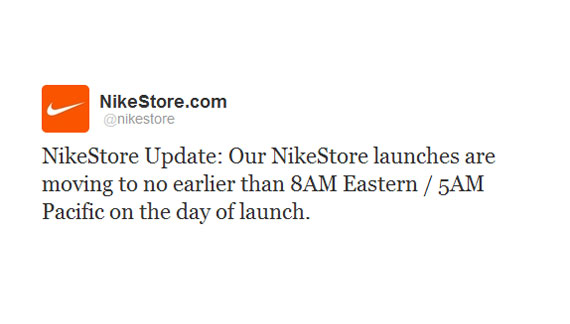 Nikestore Cancels Midnight Releases
