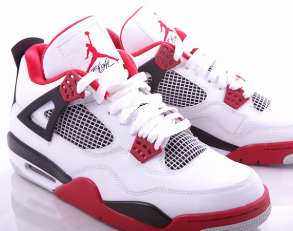 Air Jordan IV Retro: White – Varsity Red – Black