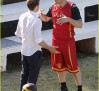 Ben Affleck and Justin Timberlake on the Set of 