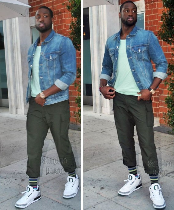 dwyane-wade-wearing-oregon-air-jordan-iii Dwyane Wade Wearing Air Jordan III Oregon