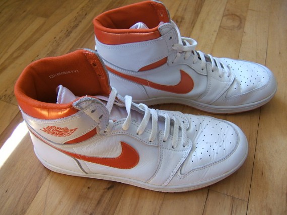 The Daily Jordan: Air Jordan 1   White   Metallic Orange   1985 OG