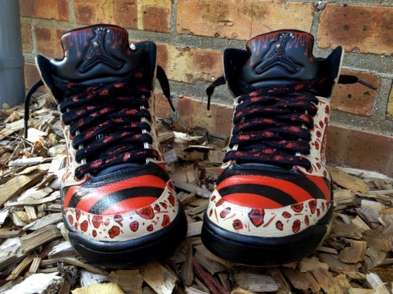 Air Jordan V: Nightmare on Elm Street Customs by DeJesus