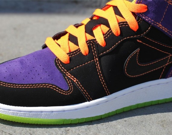 air-jordan-1-phat-gs-black-purple-orange-01 Air Jordan 1 Phat GS: Black – Purple – Orange – Green