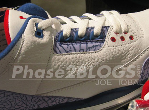 Air Jordan III: True Blue Unreleased 2000 Sample