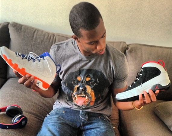 victor-cruz-air-jordan-ix Victor Cruz Shows Off Upcoming Air Jordan IXs