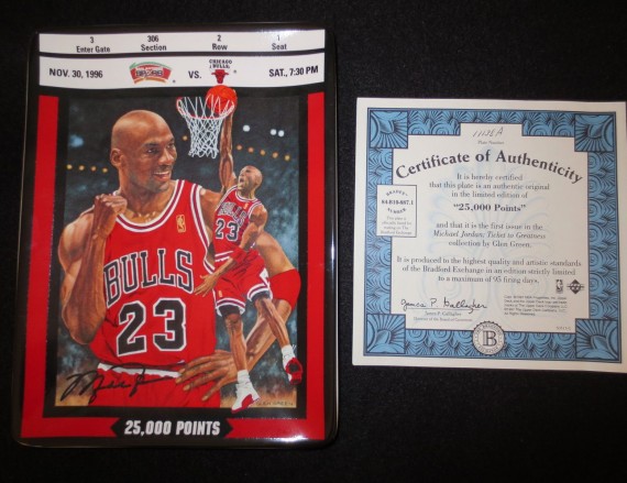 Vintage Gear: Michael Jordan 25,000 Points Plate Vintage Gear: Michael Jordan 25,000 Points Plate