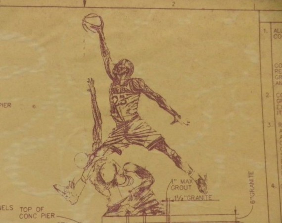 Vintage Gear: Michael Jordan United Center Statue Blueprint Vintage Gear: Michael Jordan United Center Statue Blueprint