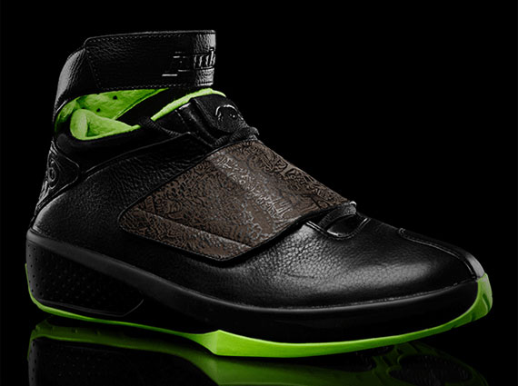 black and neon jordans