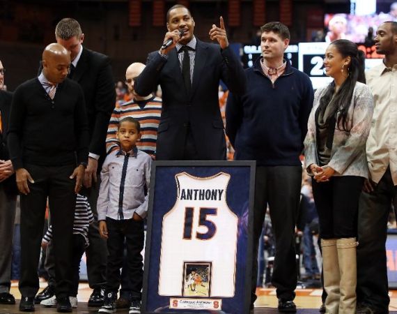Syracuse Retires Carmelo Anthonys Jersey Syracuse Retires Carmelo Anthonys Jersey