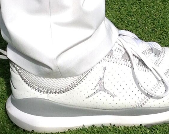 Keegan Bradley Wearing Jordan RCVR Golf Sneaker