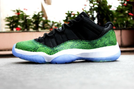 snakeskin returns to the air jordan 11 low quot green snake christmas jordans 11s