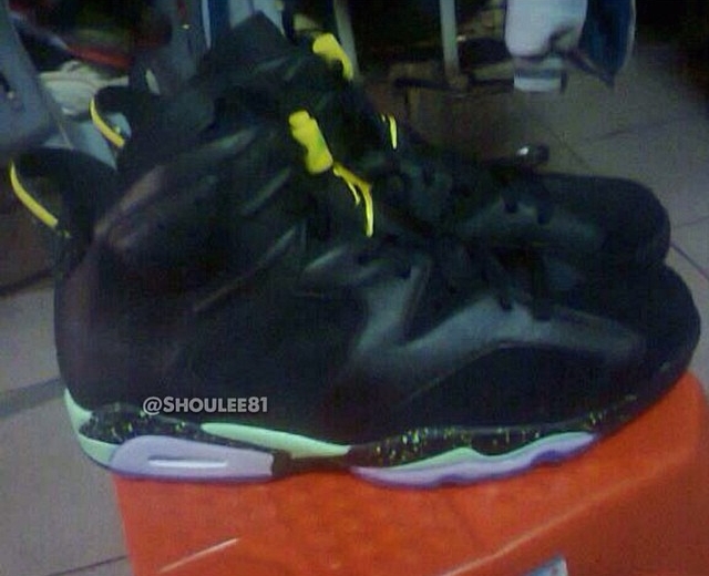 black and neon jordan 6
