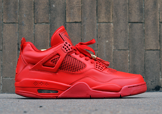 Air Jordan 4: &quot;Red Louis Vuitton Don&quot; by Dank Customs - Air Jordans, Release Dates & More ...