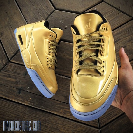 air jordan 3 gold