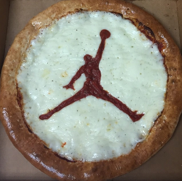 1 Large Cheese Pizza Extra Jumpman Logo, Please Air Jordans