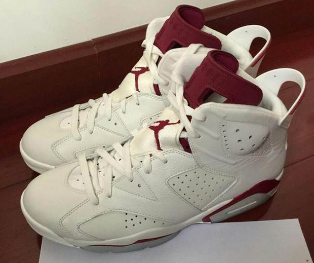 maroon white jordan 6