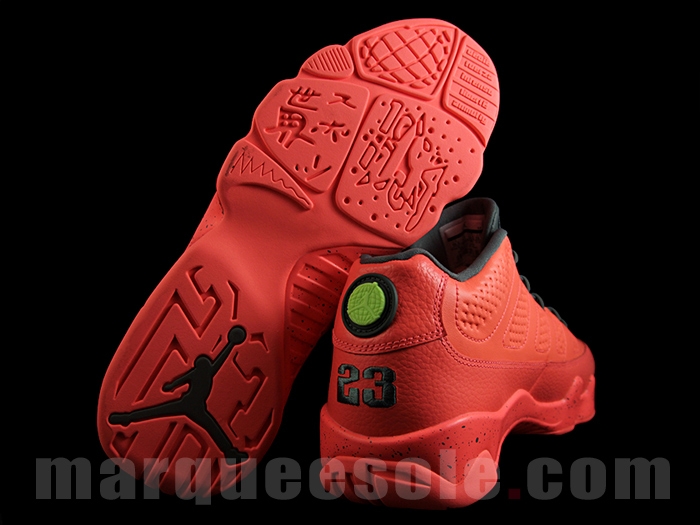 jordan 9 red black and white