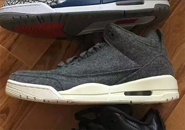 jordan 3 wool on feet