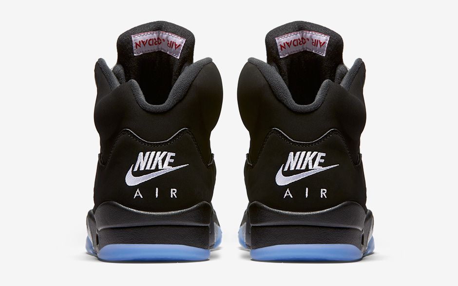air jordan 5 black metallic silver