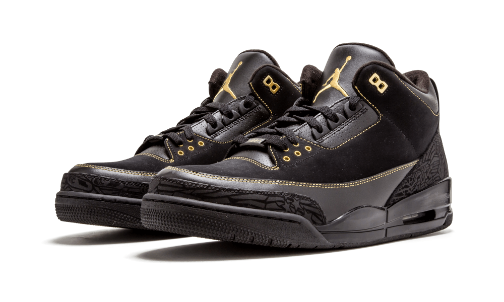 For Black History Month 2011, Jordan Brand dished out Air Jordan 3 in a special edition colorway. Black nubuck and leather, gold contrast stitching, ...
