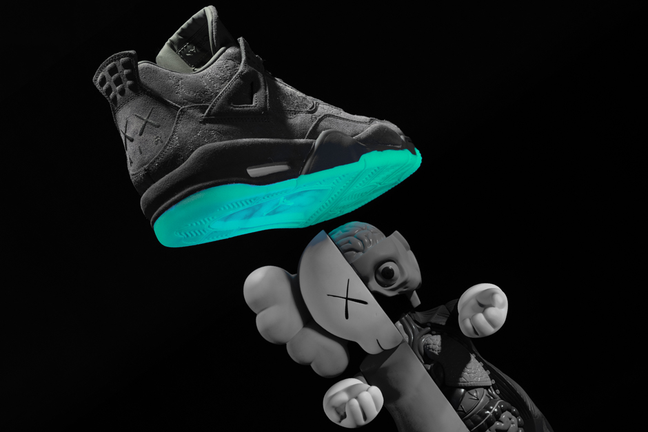 a kaws x jordan 4